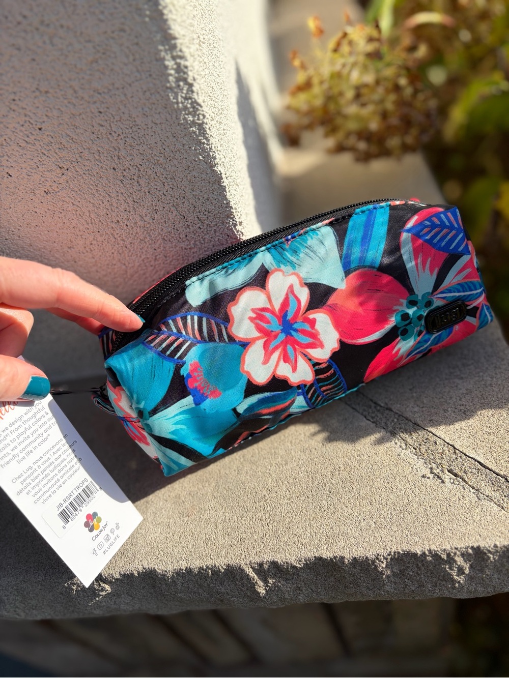 NWT Lug Jib Zip Pouch in Resort Tropics